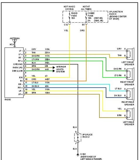2000 saturn l series radio wiring diagram 